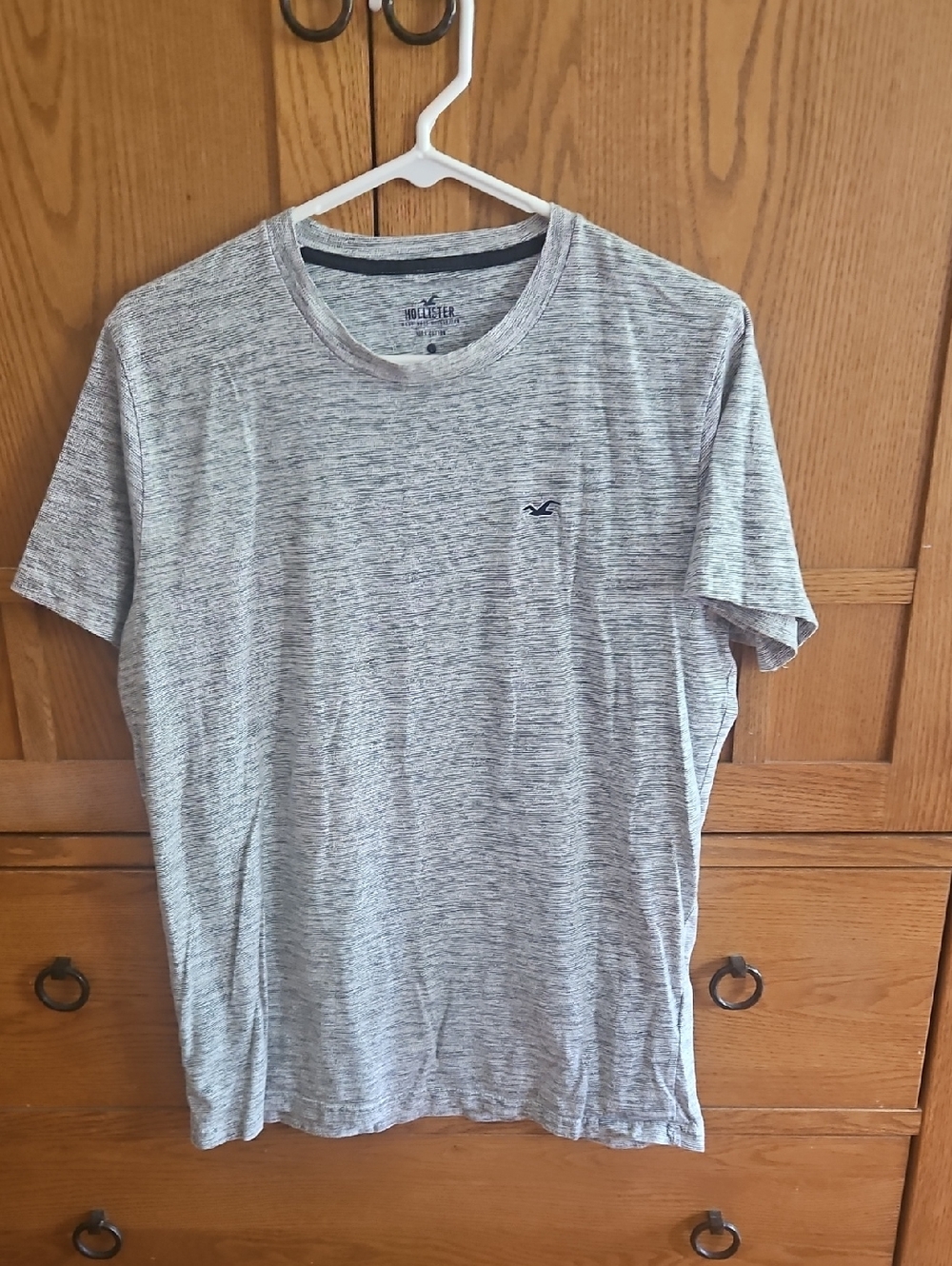 Hollister Men’s Gray Heather Short Sleeve Tee with  Logo